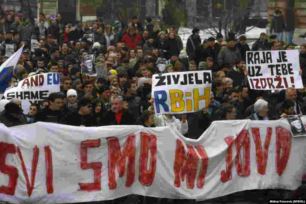 Podrška umirovljenom generalu Divjaku, Sarajevo, 05.03.2011.