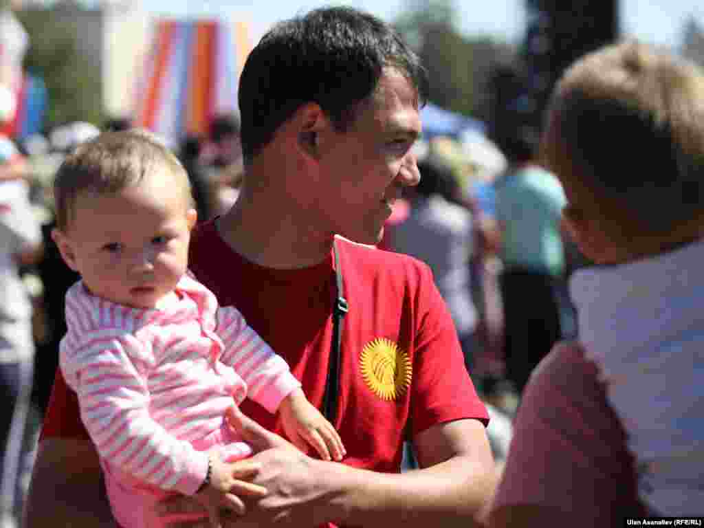Kyrgyzstan - Bishkek. The central square Ala-Too. Independence Day celebration in the streets and squares of the Kyrgyz capital. August 31, Kyrgyzstan celebrates 22nd anniversary of Independence, 2013