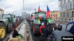 Протест фермерів у Празі, 19 лютого 2024 року 