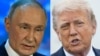 АҚШ президенті Дональд Трамп (оң жақта) пен Ресей президенті Владимир Путиннің суреттерінен коллаж