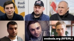 Палітвязьні Ігар Лосік, Сяргей Ціханоўскі, Мікалай Статкевіч, Уладзімер Цыгановіч, Арцём Сакаў, Дзьмітры Папоў.