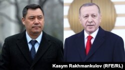 Cадыр Жапаров жана Режеп Тайып Эрдоган. фотоколлаж. 