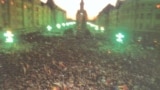 Imagine de la o demonstrații la Timișoara – primul oraș din România în care a izbucnit Revoluția Română, în decembrie 1980. 