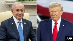 Kombinovana fotografija izraelskog premijera Benjamina Netanjhahua i predsednika SAD Donalda Trampa