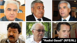 Саиджафар Усмонзода, Акбаршо Искандаров, Хамрохон Зарифи, Шокиржон Хакимов, Ахмадшох Комилзода жана Абдулфайз Атои.